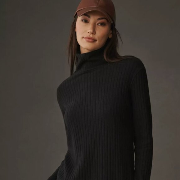 NWT Donni Rib Sweater Midi Dress, Black, Size small - Picture 1 of 3